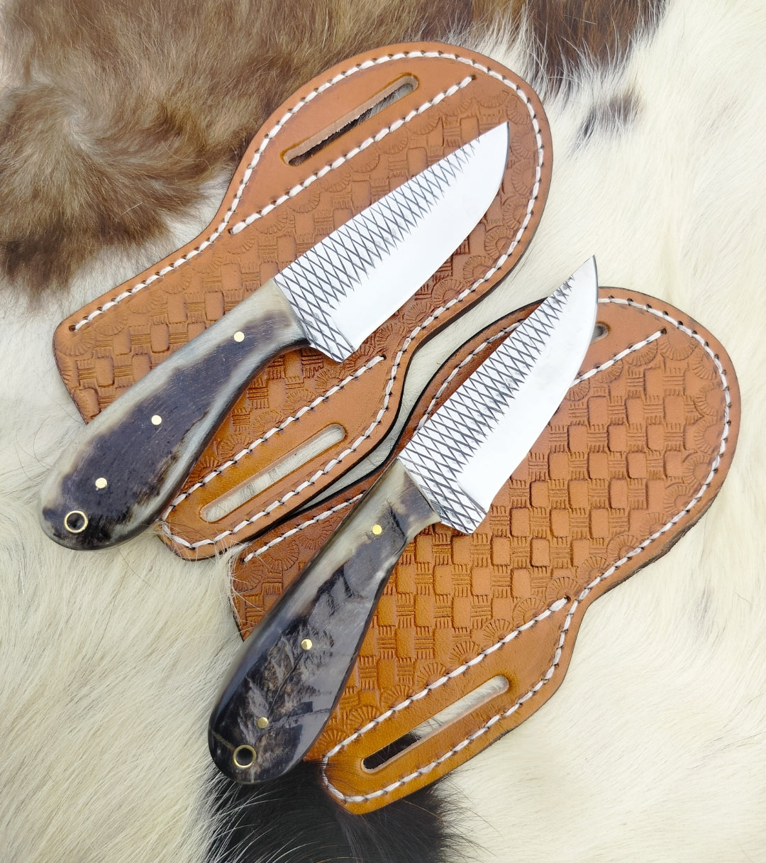 Cowboy's Heritage Knife – Handcrafted Rasp Steel & Sheep Horn - Korvel