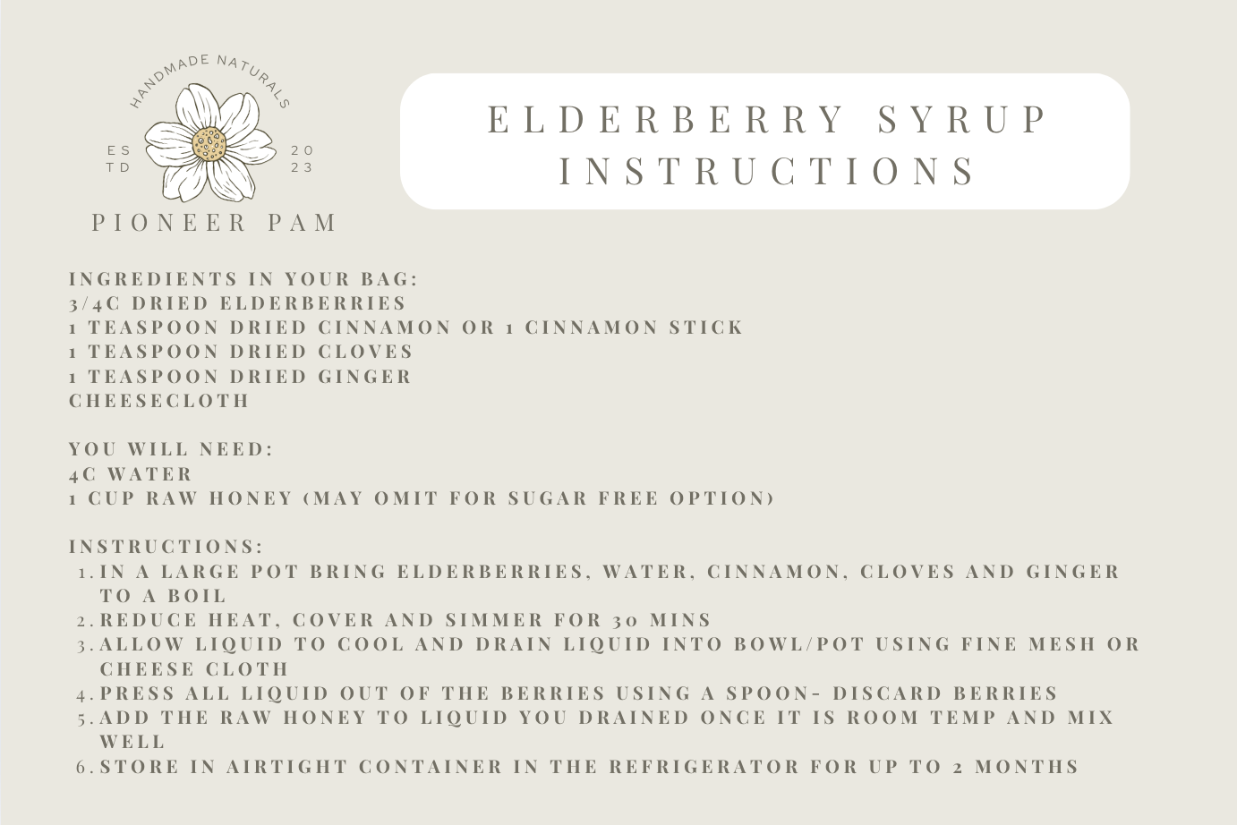 DIY Elderberry Syrup Kit - Korvel