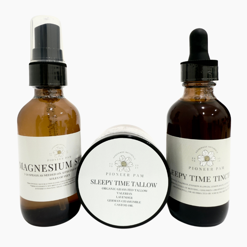 Sleepy Time Combo: Sleepy Time Tincture, Sleepy Time Tallow, Magnesium Spray - Korvel