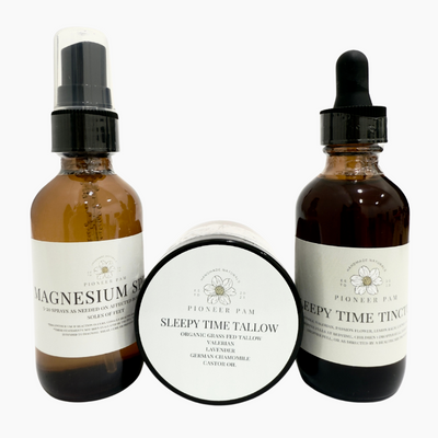Sleepy Time Combo: Sleepy Time Tincture, Sleepy Time Tallow, Magnesium Spray - Korvel