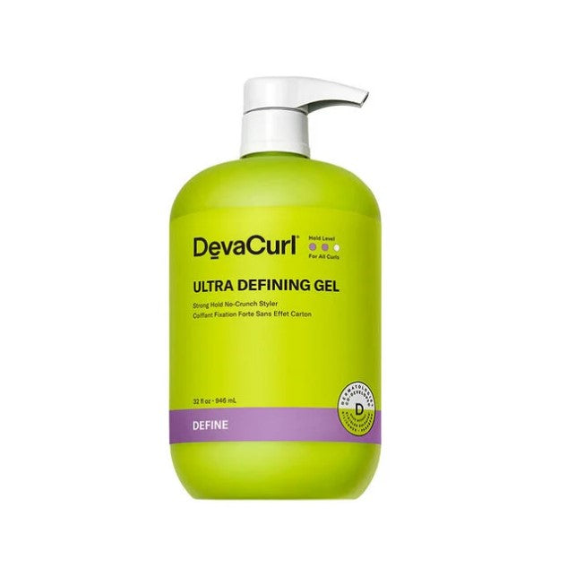 DevaCurl Gel Ultra Definidor - Fijación Fuerte, 32 oz