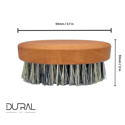 Dural Beard Brush - Grey Tampico Fibre with Pear Wood Handle