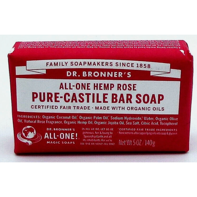 Jabón en Barra de Castile Puro de Dr. Bronner - Rosa 5 oz