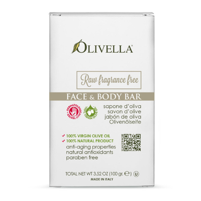 Savon pour le visage et le corps sans parfum Olivella - 3,52 oz