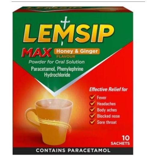 Lemsip Max Miel & Gingembre 10pk