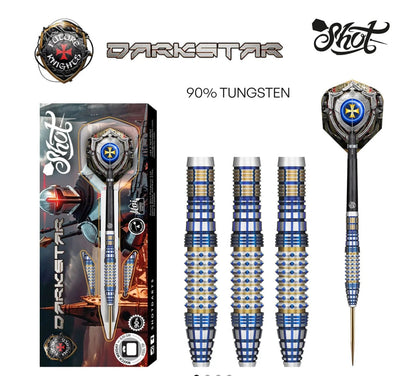 Future Knights Darkstar Steel-Tip Dart Set - Precision 90% Tungsten - Korvel