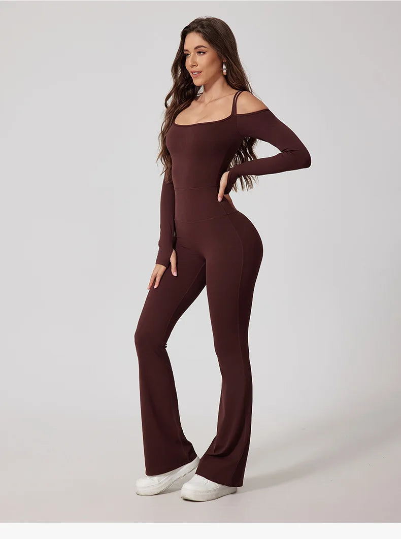 Combinaison de yoga évasée pour femmes pour un mode de vie actif