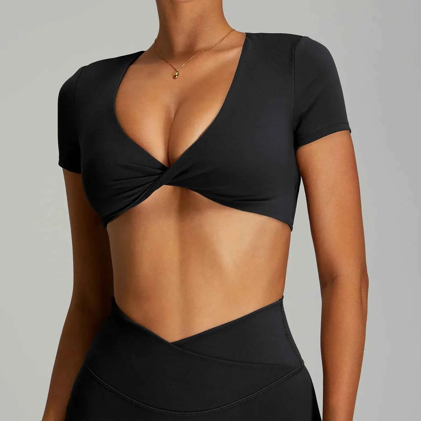 Crop Top de Yoga Sans Dos pour Femmes