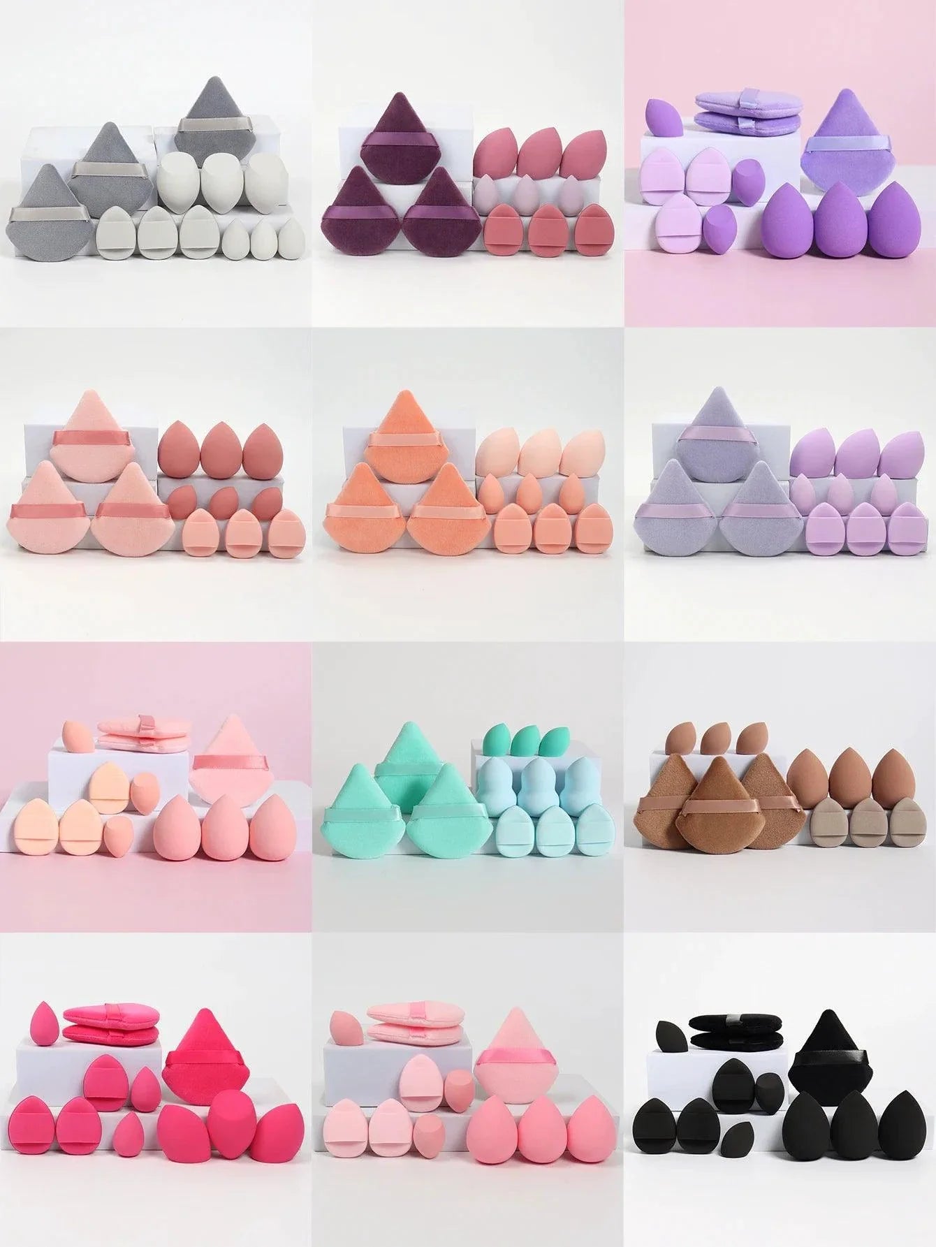 Juego de 12 Esponjas de Maquillaje Multiusos