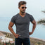 Men's V-Neck Short Sleeve Fitness T-Shirt