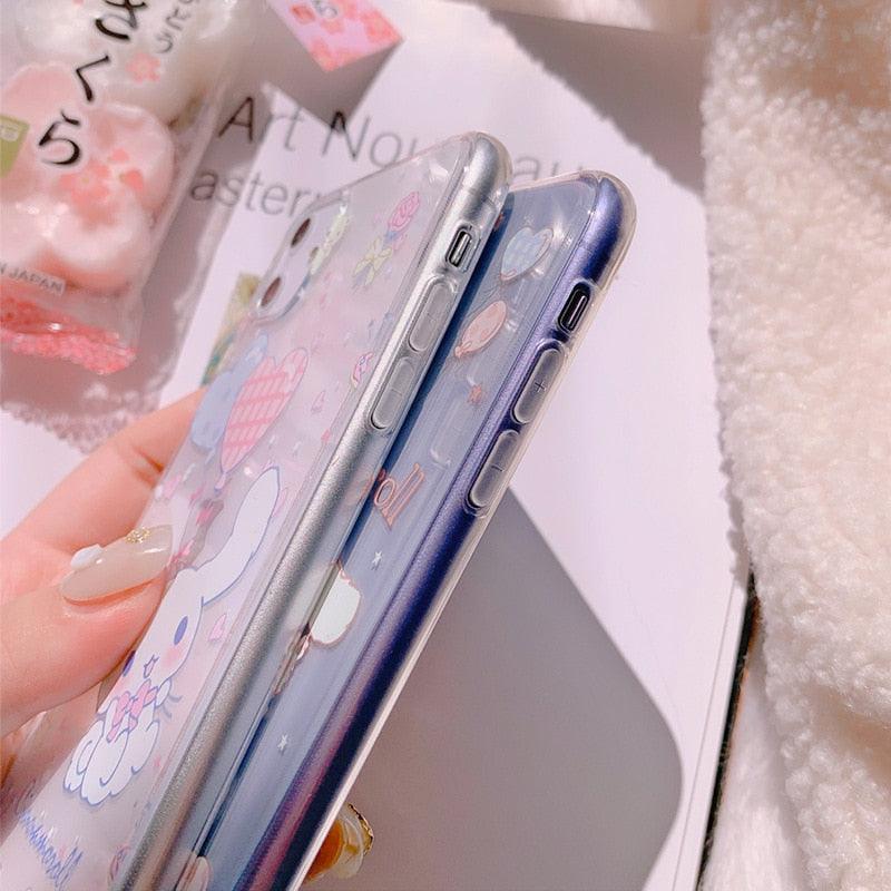 Coque de téléphone mignonne avec un chien cartoon pour iPhone - Élégante et protectrice