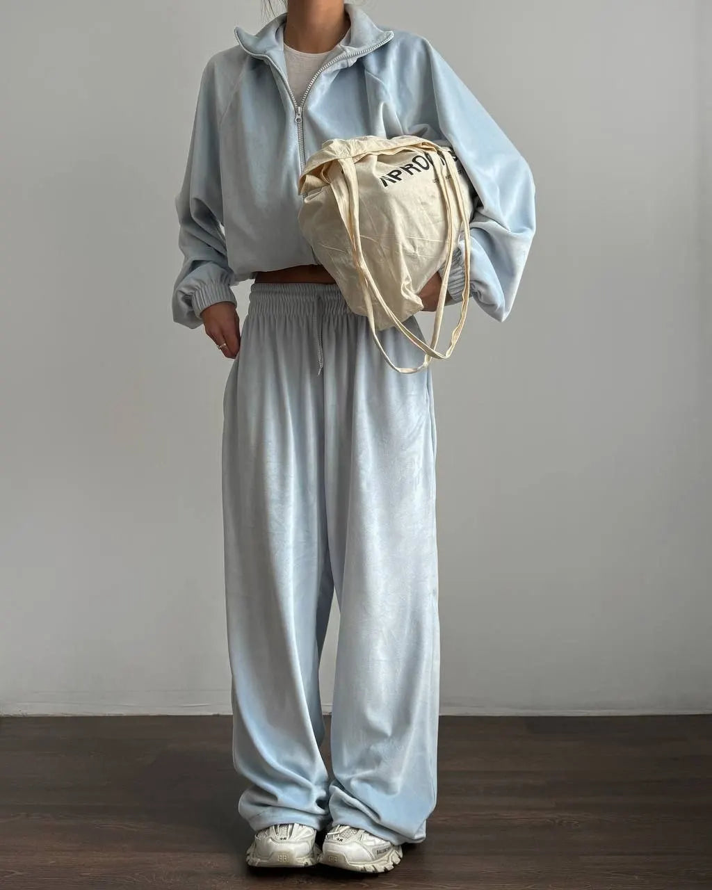 Ensemble de Sweat à Capuche et Pantalons en Velours pour Femmes