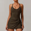 Robe de tennis EcoSport Femme à col en V avec soutien-gorge et shorts