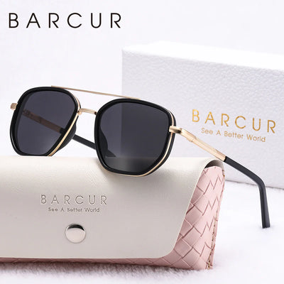 BARCUR Trendy Polarized Sunglasses with UV400 Protection