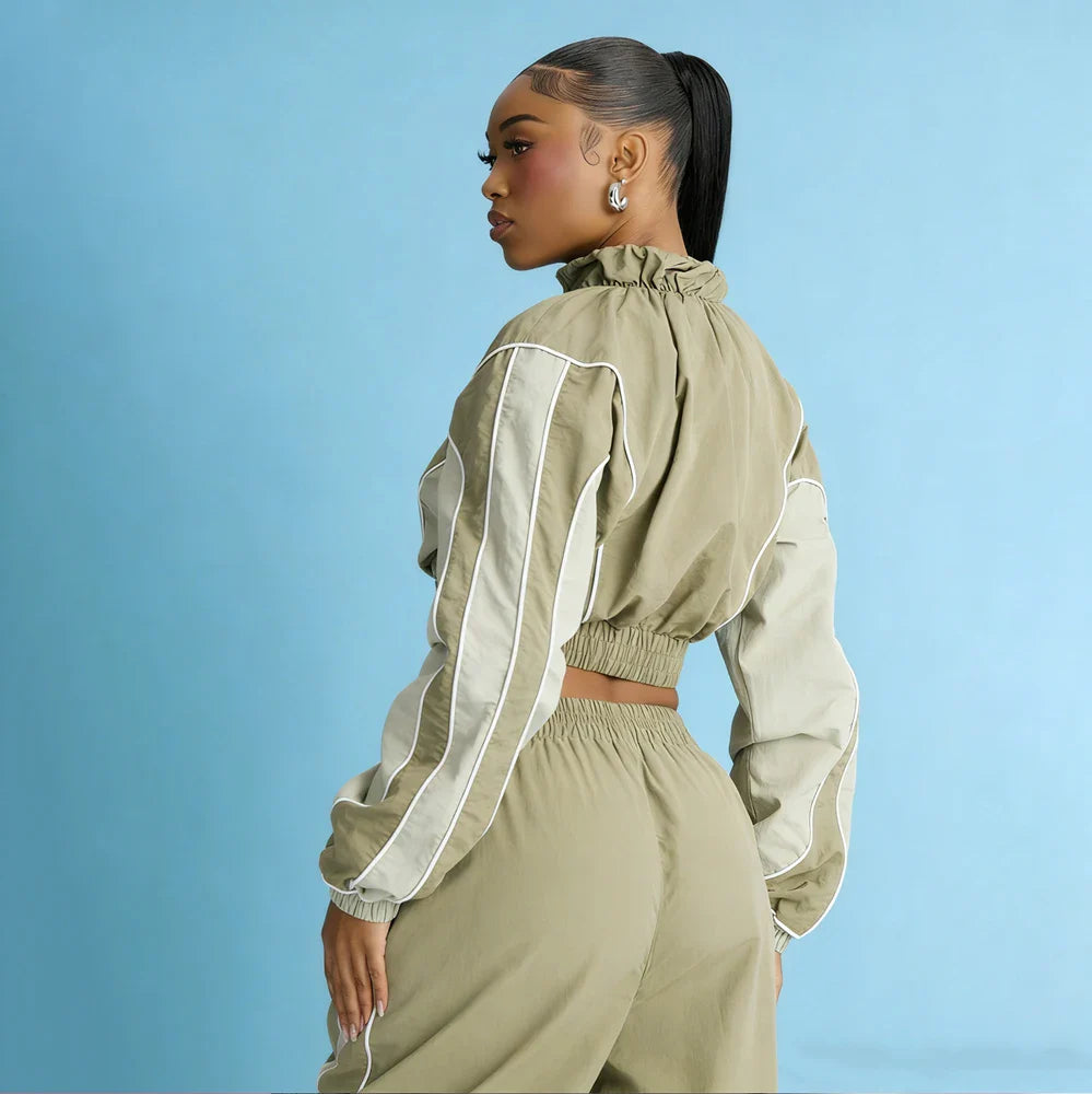 Conjunto de Chándal de Nylon Ligero para Mujer