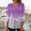 Elegant V-Neck Button T-Shirt for Women