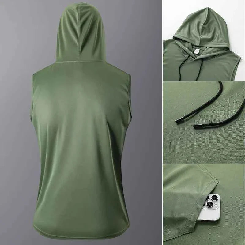 Hoodie de gym noir à séchage rapide pour homme