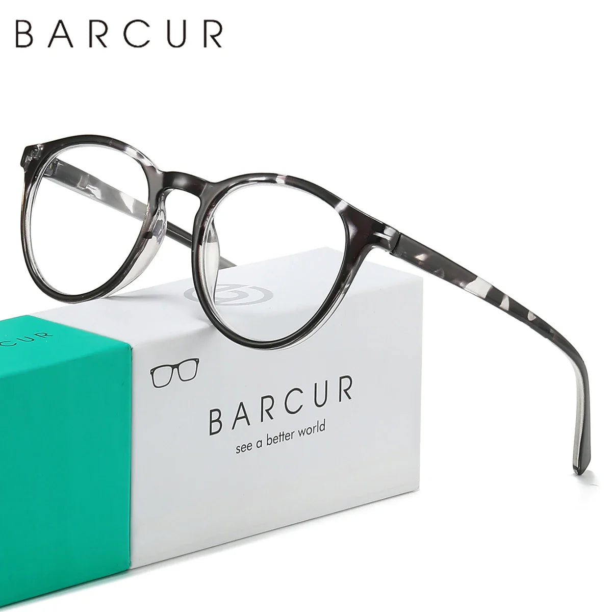 Gafas de lectura ligeras con patrón de leopardo BARCUR