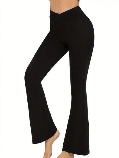Leggings évasés à croisement pour femmes