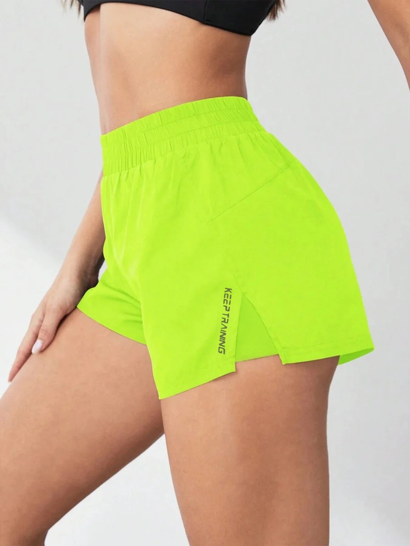 Pantalones Cortos de Yoga Falsos de Dos Piezas para Mujeres
