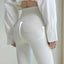 BIVIGAOS Women's Sharkskin Leggings - White