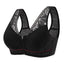 Breathable Lace Front-Zip Sports Bra S-6XL
