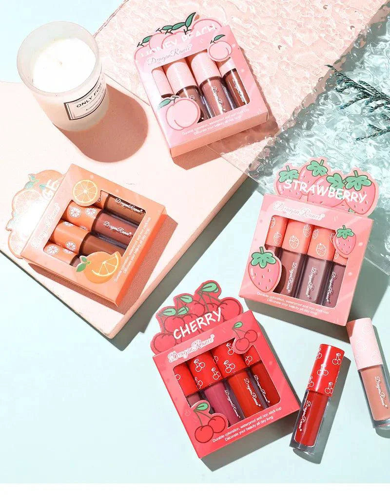 Mini Velvet Matte Lip Gloss Set - 4 Piece Collection