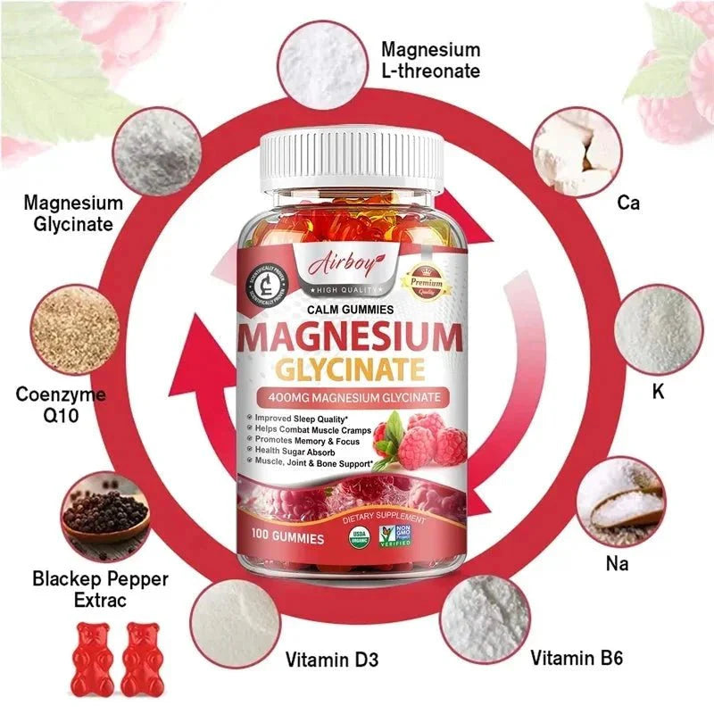 Xemenry Magnesium Glycinate Gummies - 120 Count