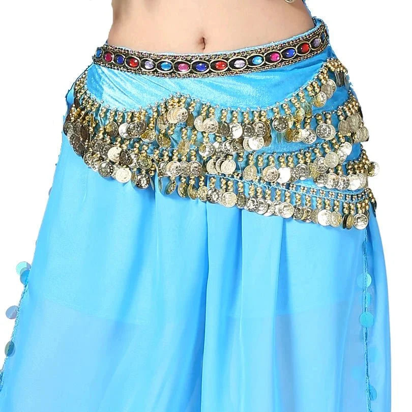Vila&Yomi Premium Belly Dance Belt with Crystal Accents
