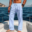 Pantalones de yoga de lino para hombre en 16 colores para primavera/verano