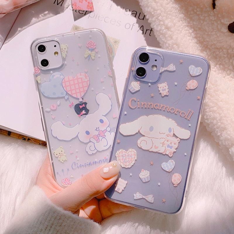 Coque de téléphone mignonne avec un chien cartoon pour iPhone - Élégante et protectrice