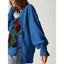 BlossomBlue Y2K Oversized Floral Sweatshirt