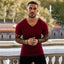 Men's V-Neck Short Sleeve Fitness T-Shirt