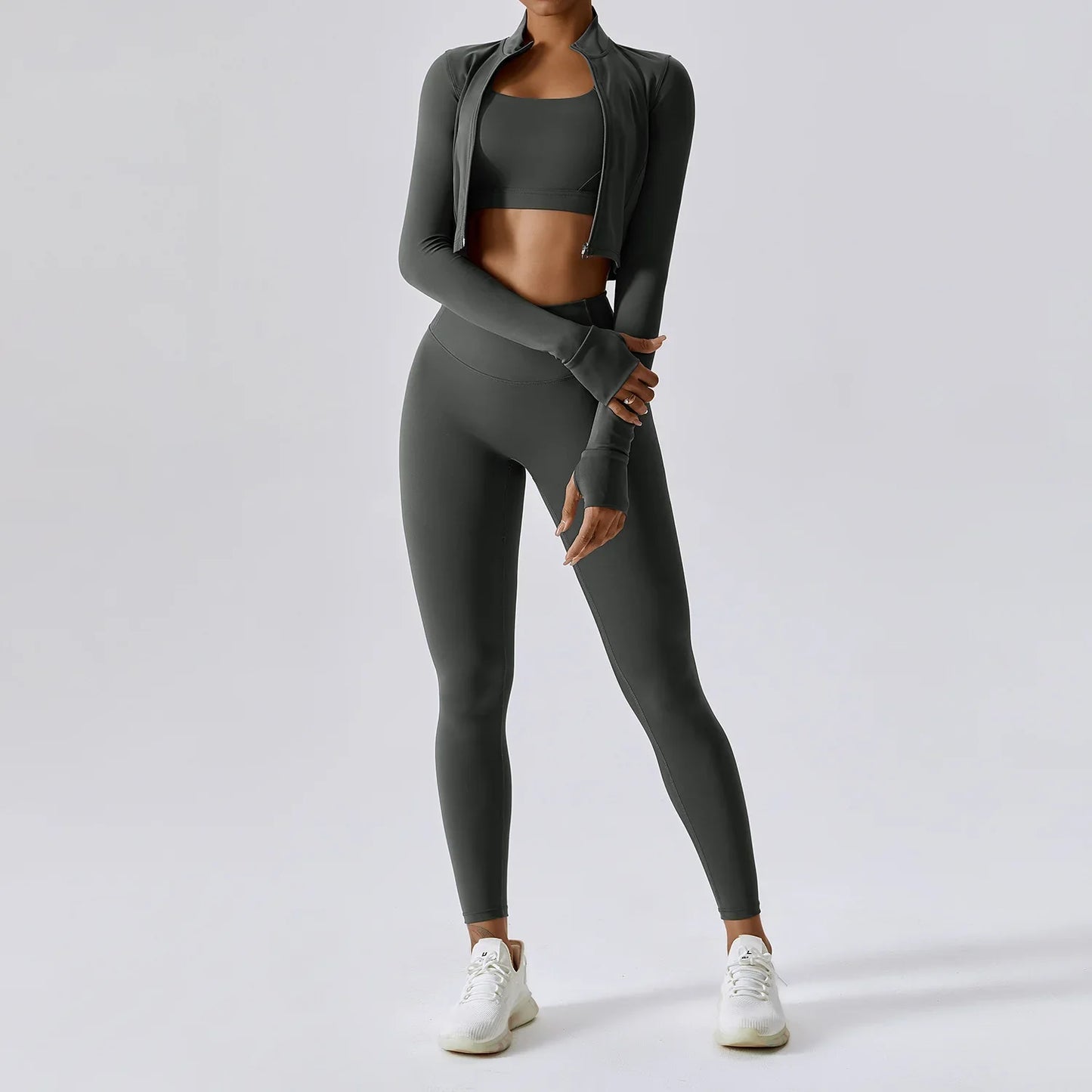 Conjunto de Ropa Deportiva para Mujeres de 3 Piezas Premium