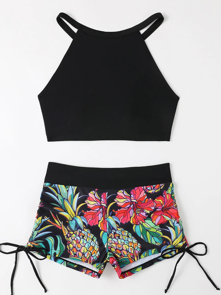 High Waist Women's Adjustable Drawstring Bikini