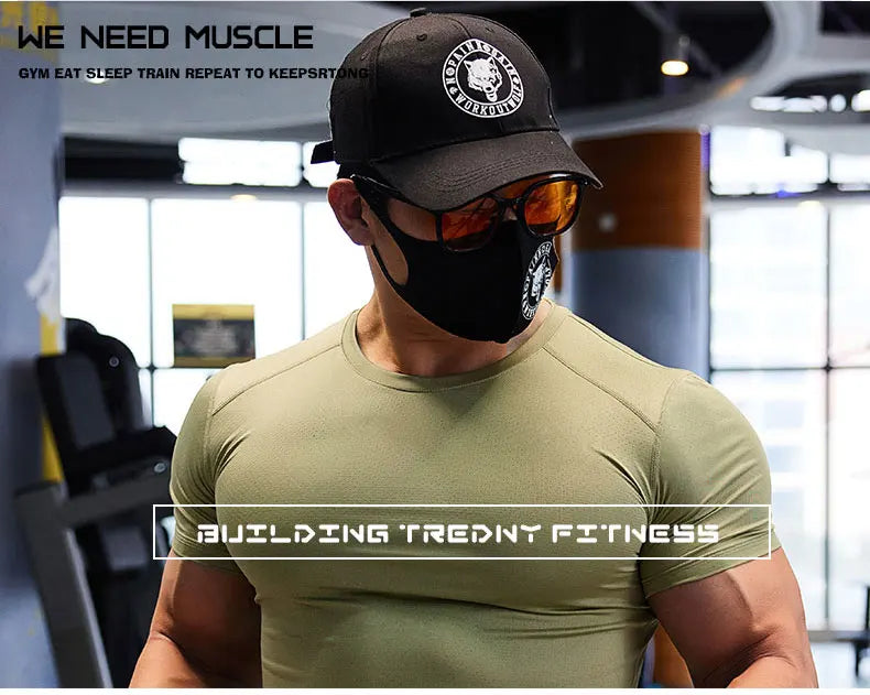 T-shirts de sport pour hommes grande taille en tissu Dry Fit