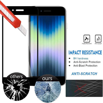 3PCS Full Cover Tempered Glass Screen Protector for iPhone
