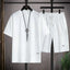 Men's Waffle Summer Casual Tracksuit Set