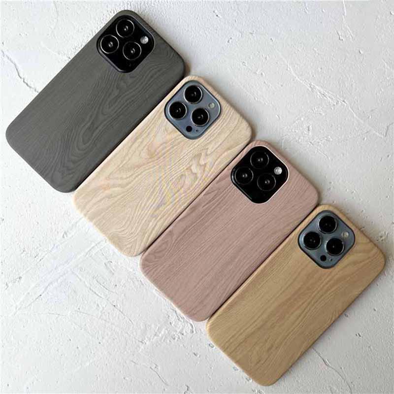Coque de téléphone en bois rétro premium pour iPhone
