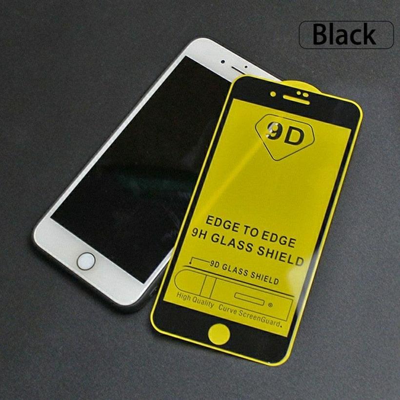 Protecteur d'écran en verre trempé 9D Full Cover pour iPhone
