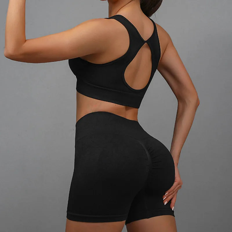 Conjunto de Cortos de Fitness para Mujeres Yoga