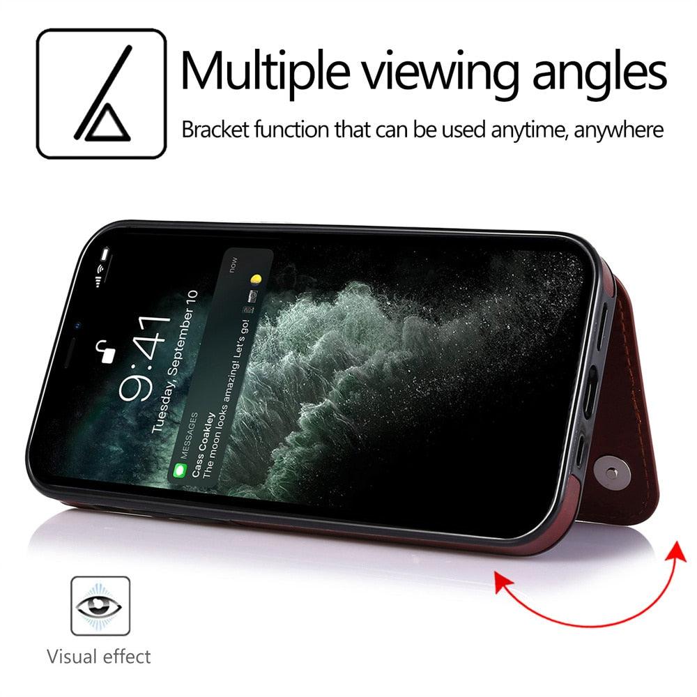 Funda de Cuero Premium para iPhone 14/13/12/11 Series