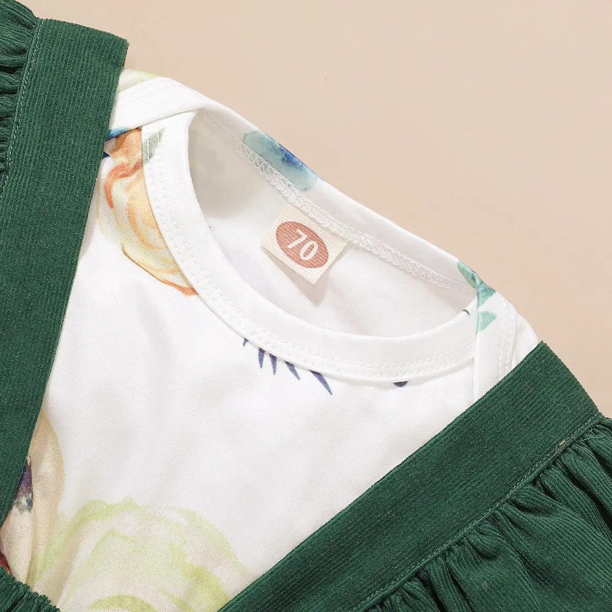 Three-Piece Girls Cotton Set: Romper, Skirt & Headband