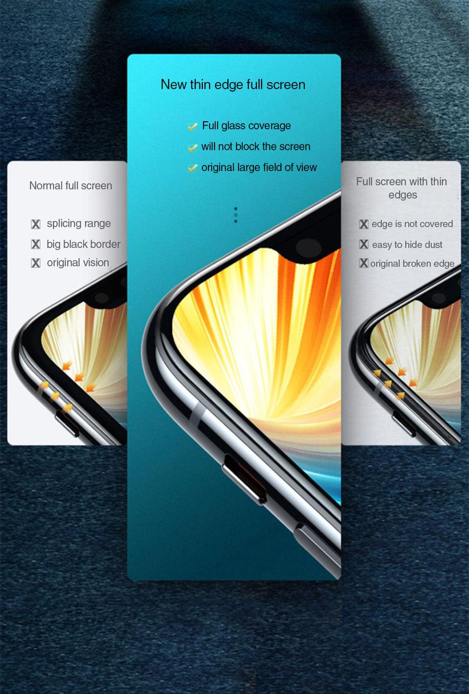 Protecteur d'écran en verre trempé 9D Full Cover pour iPhone
