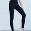 Women's High Waist Button Closure Yoga Leggings