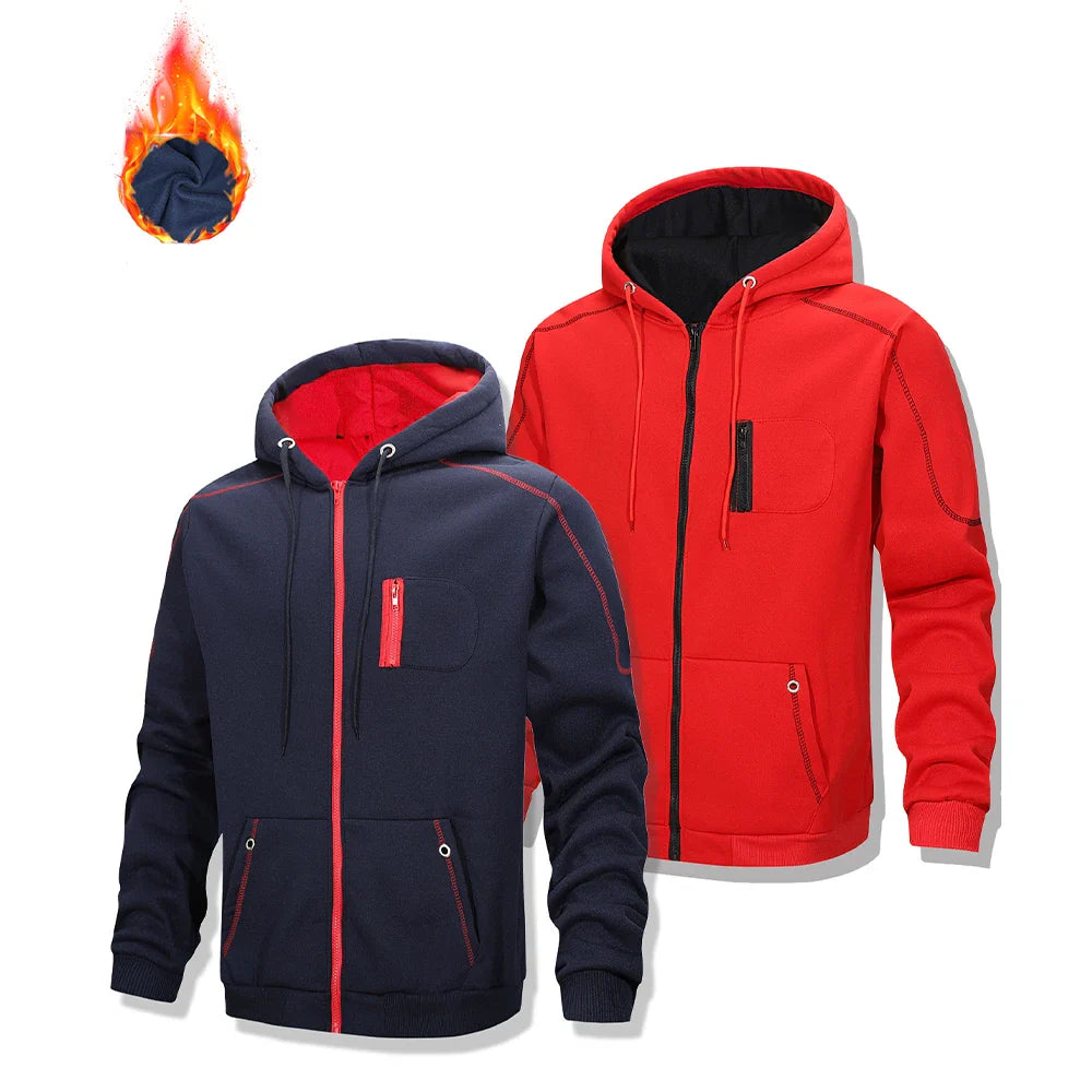 Chaqueta de Ciclismo Térmica de Forro Polar a Prueba de Viento para Hombre