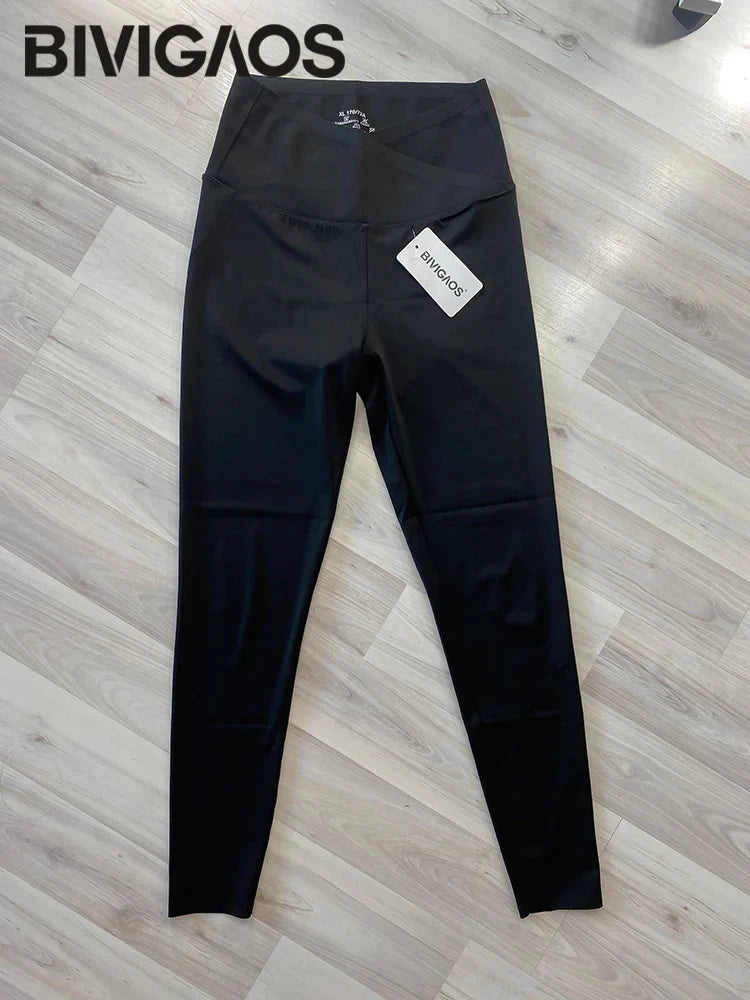Leggings V-Lift Taille Haute en Sharkskin