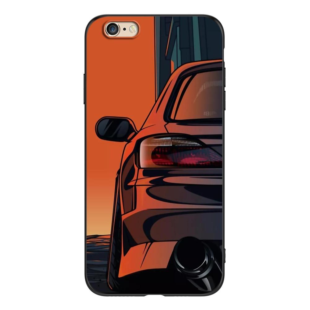 Stylish Soft Silicone Car Print Phone Case for iPhone