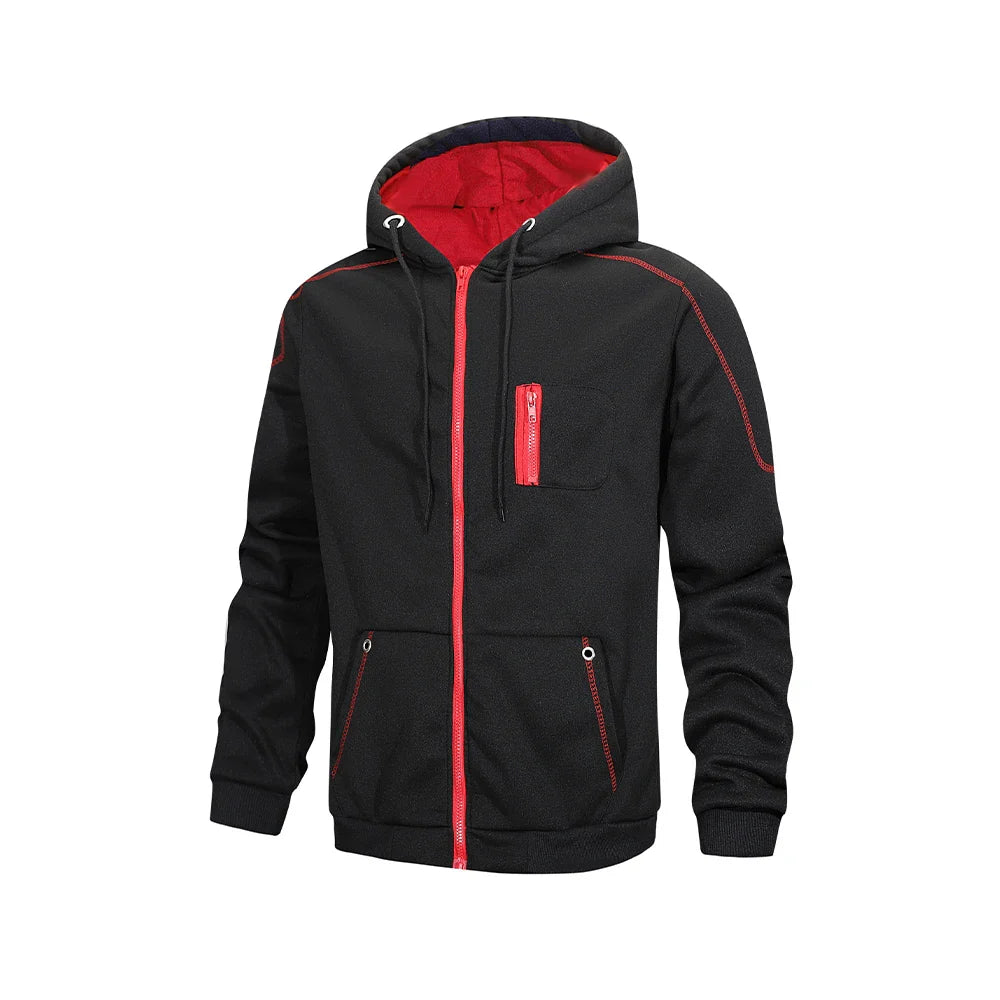 Chaqueta de Ciclismo Térmica de Forro Polar a Prueba de Viento para Hombre