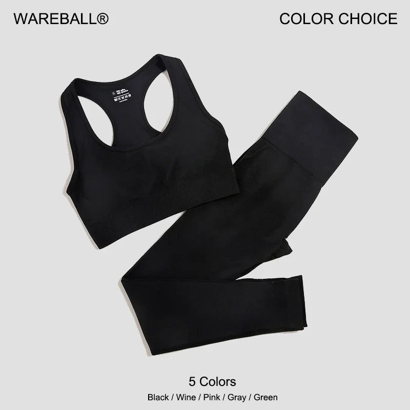 Ensemble de yoga sans couture pour femmes - Tenue de fitness en 2 pièces